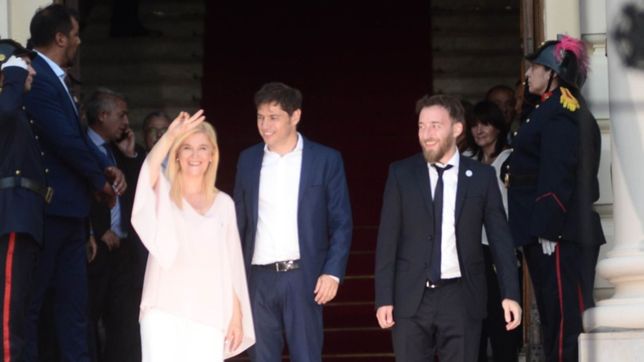 ministros bonaerenses celebraron la postulacion de kicillof y magario