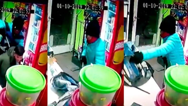 video: encapuchado y con una escopeta, un adolescente causo terror en un kiosco de berisso