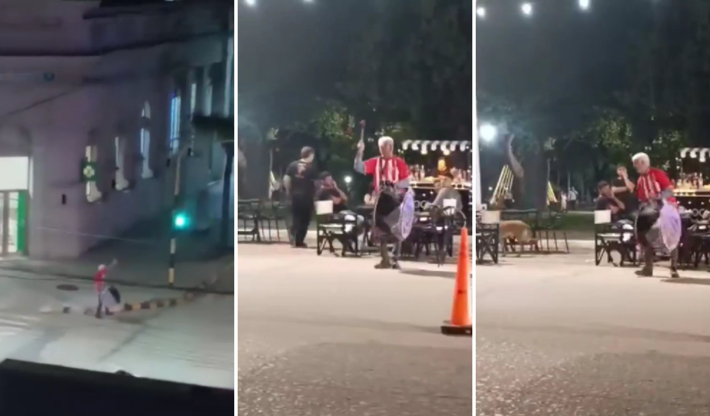 Hincha Estudiantes festejando Santa Fe Portada