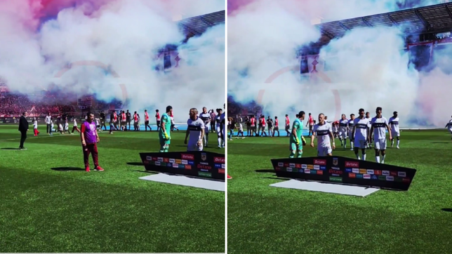 el impresionante recibimiento de los hinchas de estudiantes antes del clasico platense