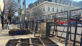 el centro de la plata amanecio vallado, a la espera de la final de la copa america el centro de la plata amanecio vallado, a la espera de la final de la copa america