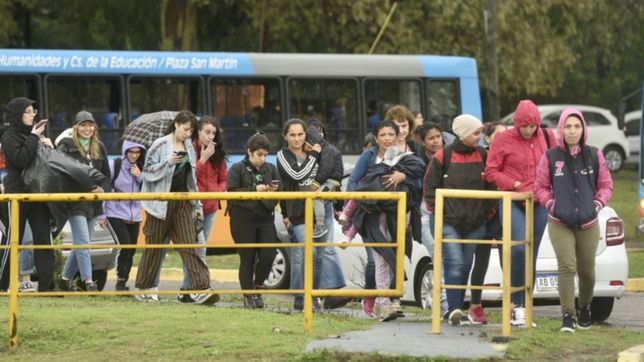 en micros y caminando bajo la lluvia: asi entraron mas de 200 mil mujeres a la plata para el encuentro feminista