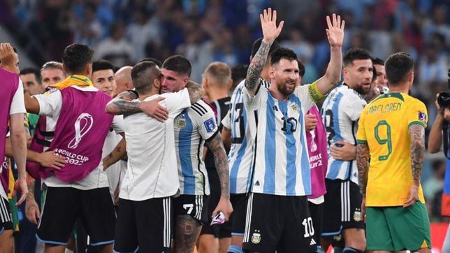 con messi como figura, argentina paso a cuartos de final
