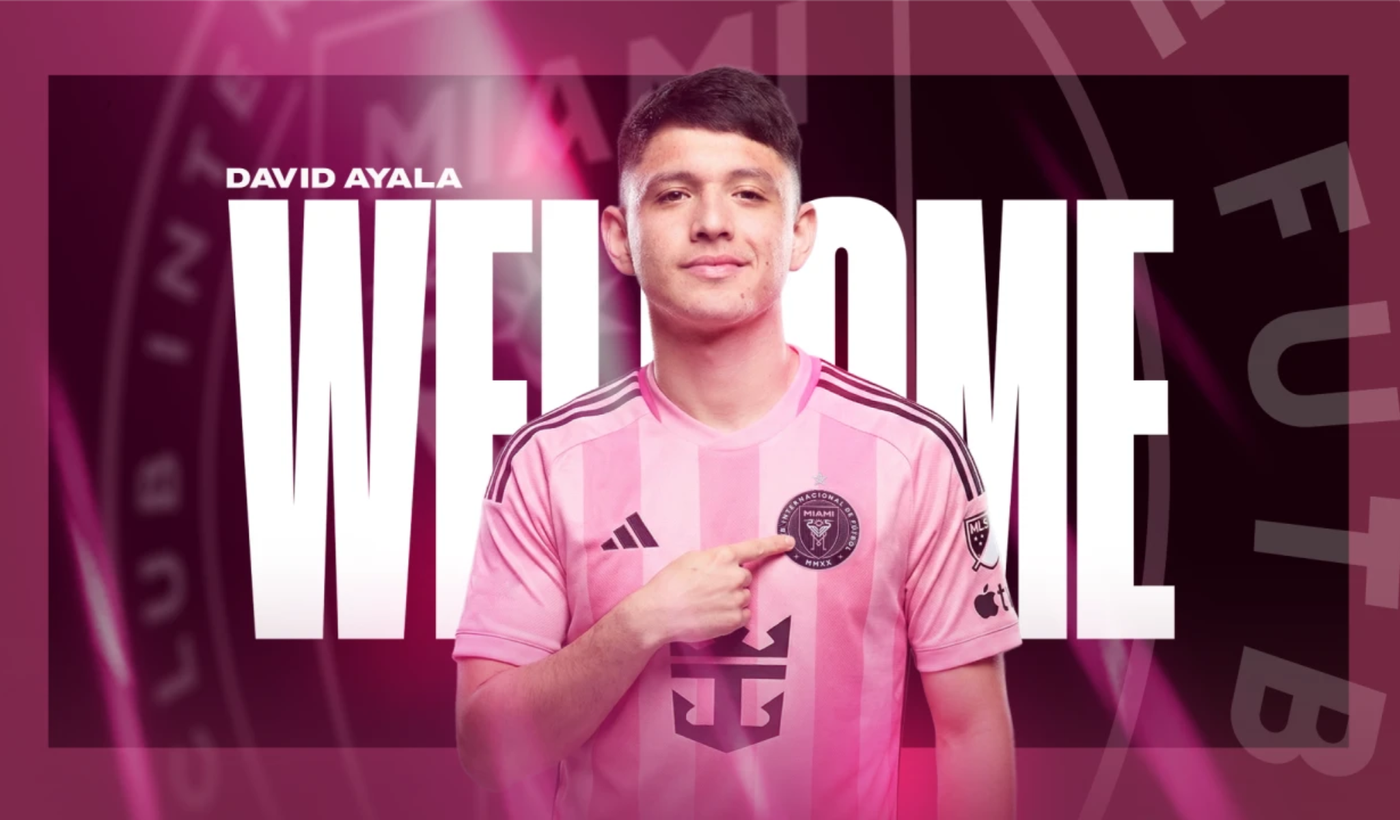 El ex Estudiantes, David Ayala, en su presentación en Inter Miami