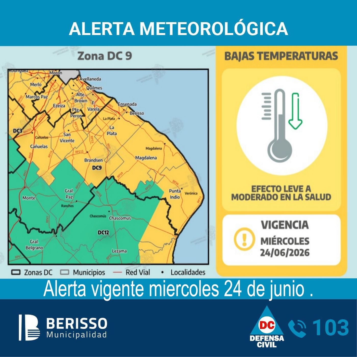 La Plata atravesará días de temperaturas muy bajas