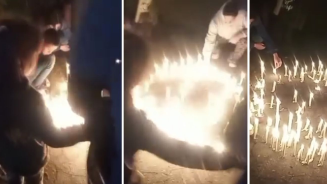 video: con velas y un gran dolor, hicieron una vigilia por el nene que murio atropellado