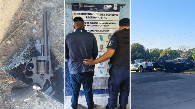 robaron una camioneta, se tirotearon con la policia y sufrieron un dramatico vuelco en la granja