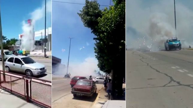 video: decomisaban pirotecnia, la prendieron y exploto sin control en san carlos