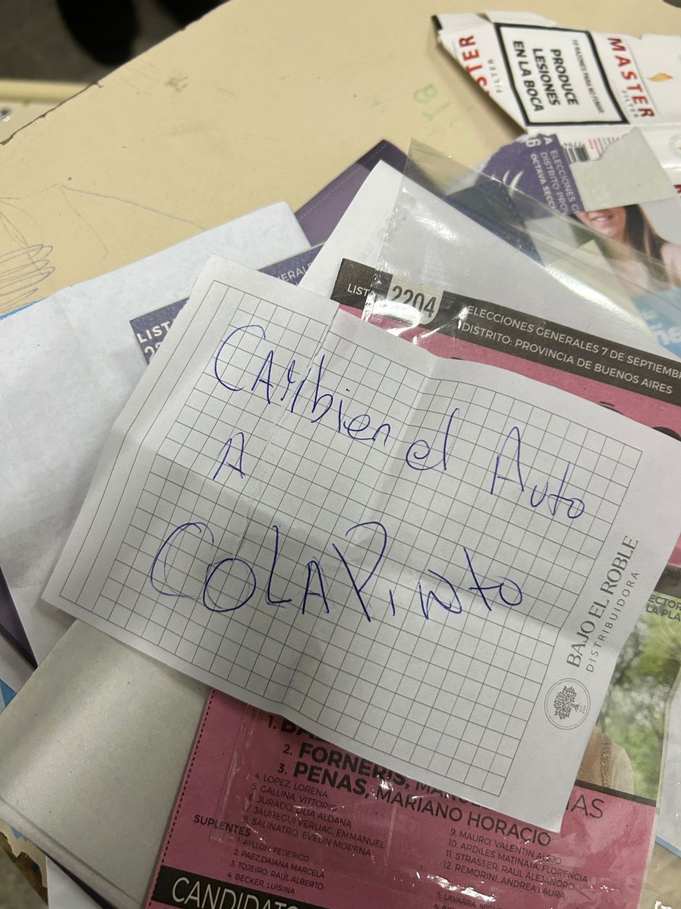 La insólita frase que dejó un votante en Villa Elisa.
