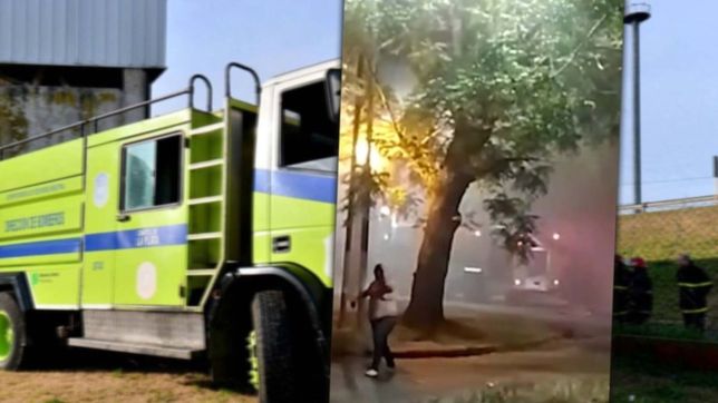 video: asi se incendio el departamento del que una familia puso escapar por segundos