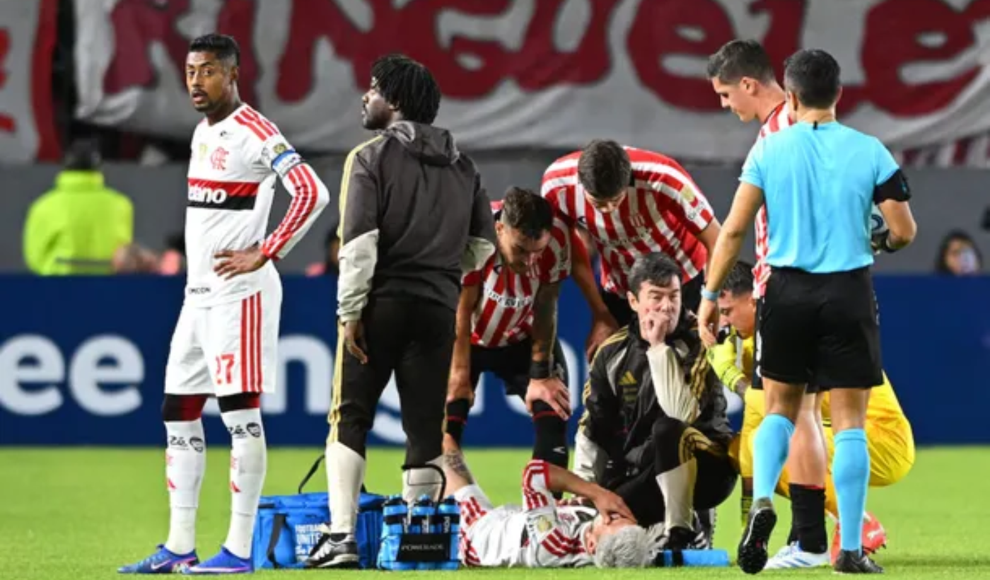La lesi&oacute;n de De Arrascaeta ante Estudiantes.