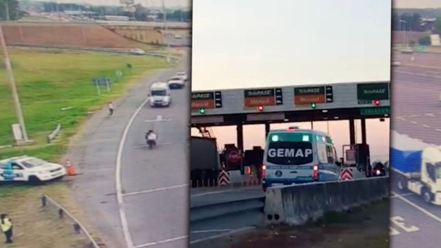 video: asi fue el cordon para trasladar a un paciente en codigo rojo por la autopista