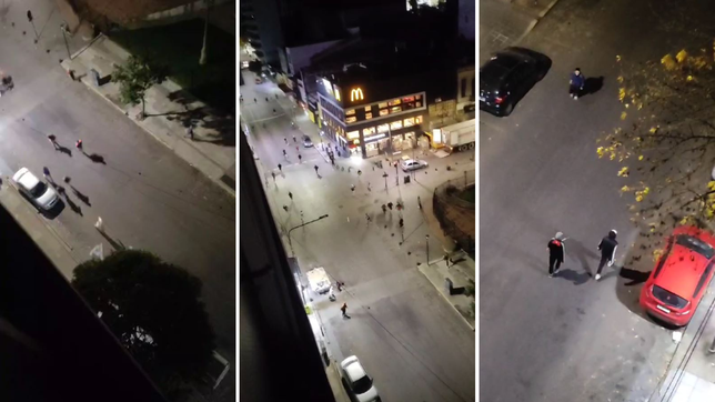 la banda de el bajo que ataca en manada volvio a golpear en pleno centro y todo quedo filmado