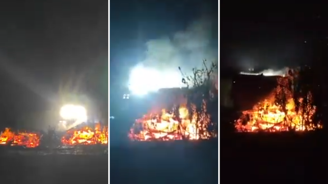 se reactivo el incendio en los galpones ferroviarios de los hornos y hubo tension durante la madrugada