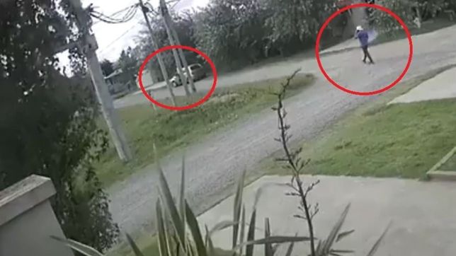 video: simulo hablar por telefono para robar una camioneta en un barrio de la plata