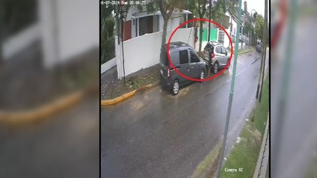 una pareja intento robarle a un vecino y los echo a los gritos