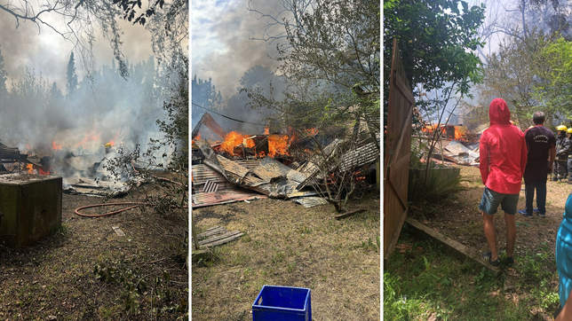 un incendio detruyo totalmente una casa en la isla santiago de ensenada