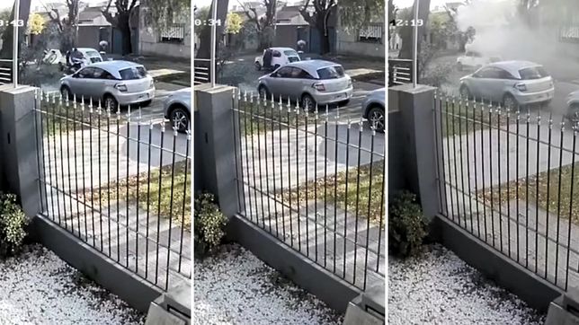 quemacoches incendiaron un auto en la plata a plena luz del dia