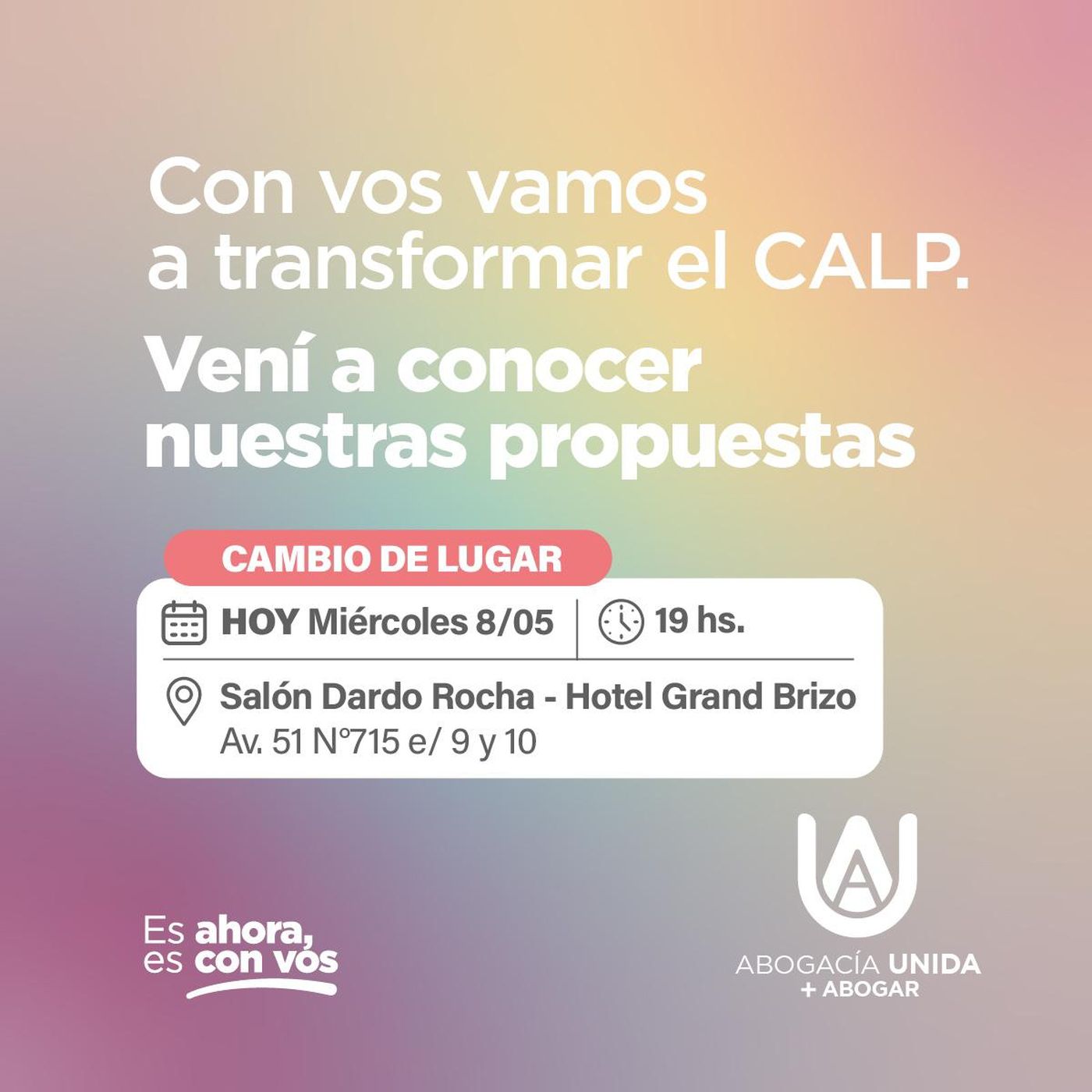 La lista Abogac&iacute;a Unida + Abogar presentar&aacute; sus propuestas de cara a las elecciones en el Colegio de Abogados de La Plata.
