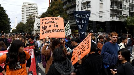Docentes y trabajadores de la UNLP encabezan una marcha al Rectorado