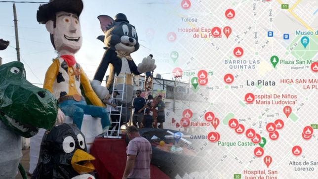 el mapa completo para consultar antes de empezar la recorrida de los munecos