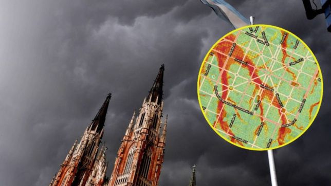 alerta por tormentas fuertes durante el encuentro: los mapas de riesgo hidrico en la plata