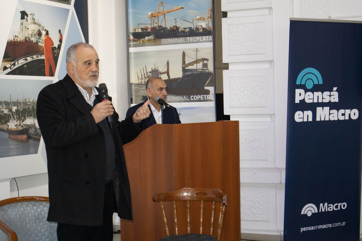 El presidente del Consorcio de Gestión del Puerto La Plata, José María Lojo abrió la jornada denominada “Ecosistema Comex Puerto La Plata”.