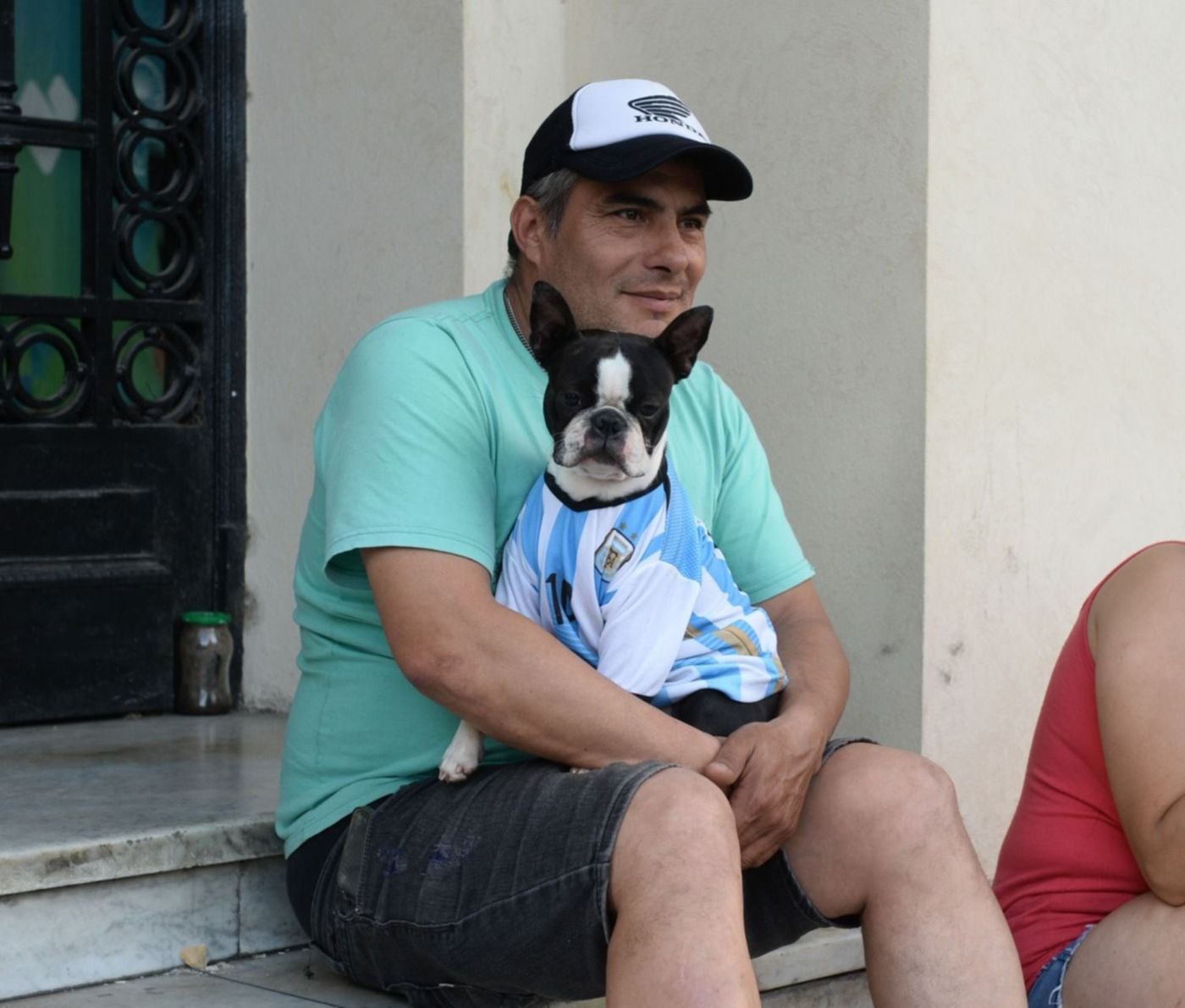 Festejo por Argentina Australia en 7 y 50