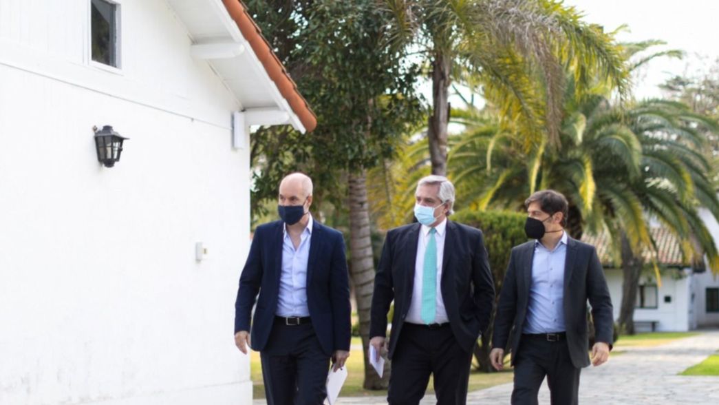 Fernández, Kicillof y Larreta se reúnen para definir el futuro de la cuarentena en el país