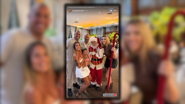 el festejo navideno de veron junto a su familia y una estrella del futbol en brasil