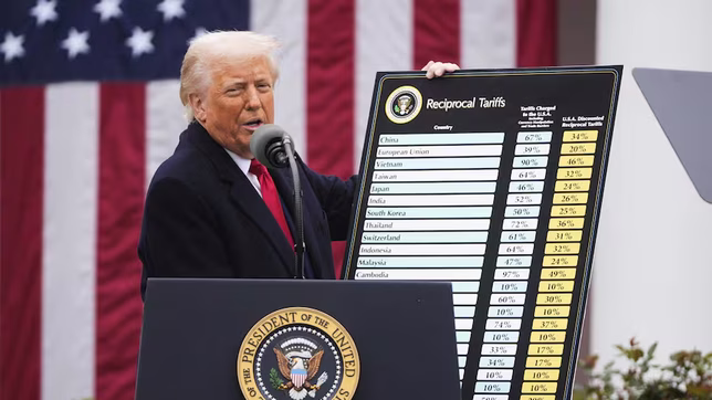 donald trump anuncio medidas e impuso un arancel del 10% a productos de argentina