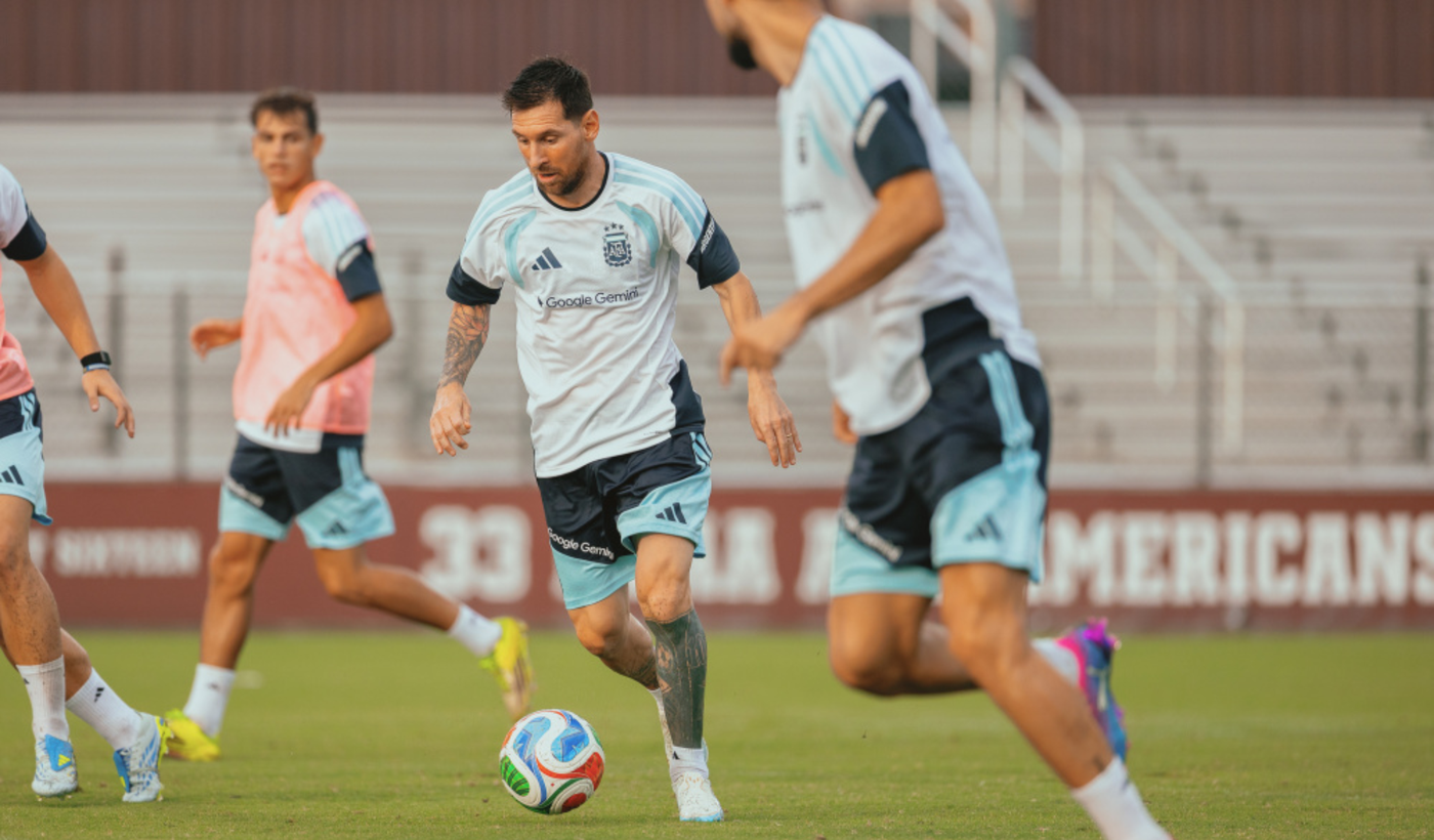 Entrenamiento Selección argentina Messi