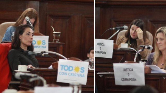guerra de carteles en el concejo deliberante por la situacion de cristina kirchner