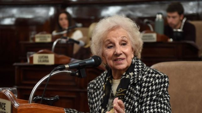 estela de carlotto anticipo que se suspenderia el acto por el 24 de marzo por el coronavirus