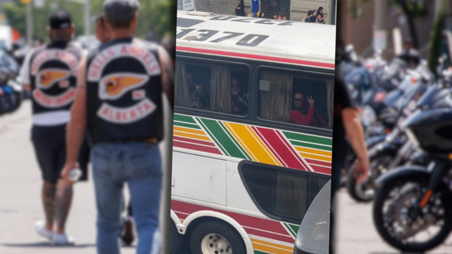 micros repletos de hells angels llegaron a la plata y el evento del fin de semana toma color