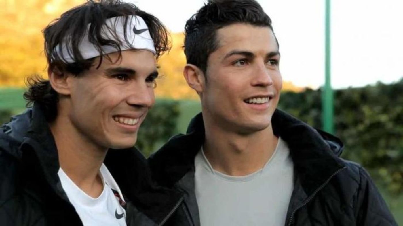Cristiano Ronaldo junto a su amigo Rafael Nadal.