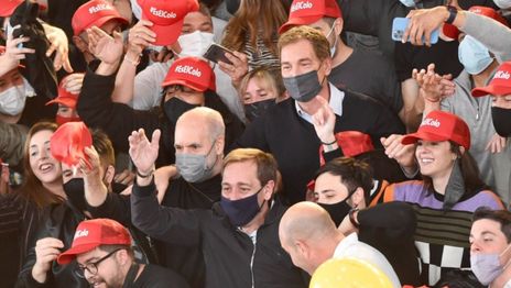 Acto cierre de campaña de Santilli y Garro