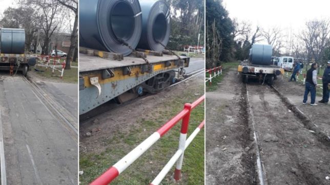 por tercera vez en menos de un mes, volvio a descarrilar un tren en tolosa