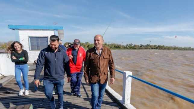 secco inauguro un espigon de pesca en punta lara