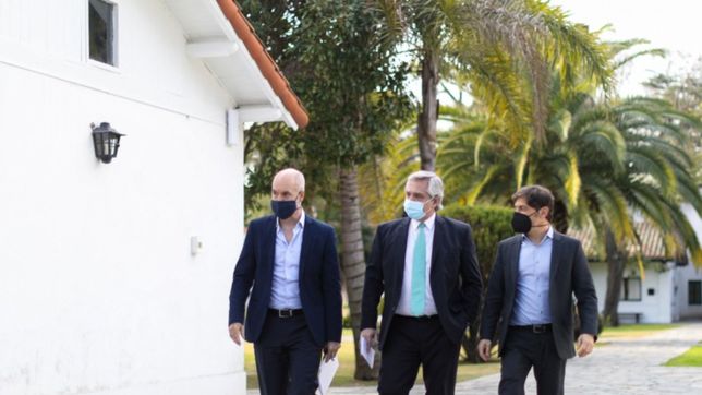 fernandez, kicillof y larreta se reunen para definir el futuro de la cuarentena en el pais