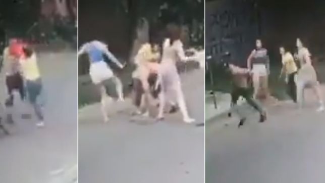 video: asi fue la pelea entre la vecina que hace kick boxing y el ladron que quiso robarle