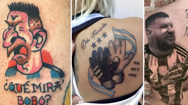 del dibu fernandez a un messi excedido de peso: los peores tatuajes tras el mundial