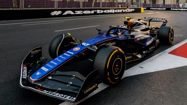 colapinto se lucio en la clasificacion y largara noveno en baku