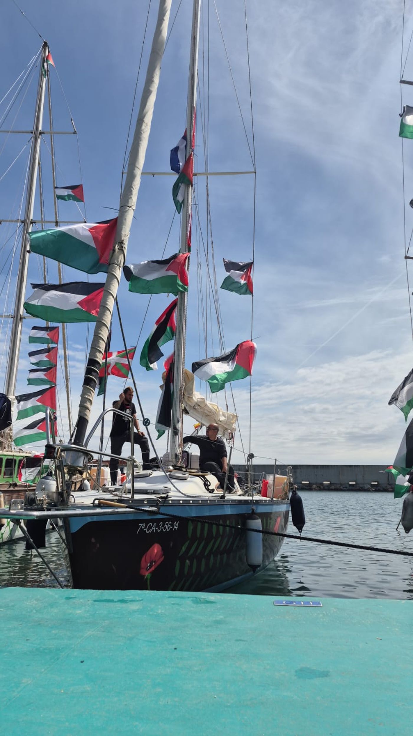 El velero Cabo Blanco, en el que viaja Salerno