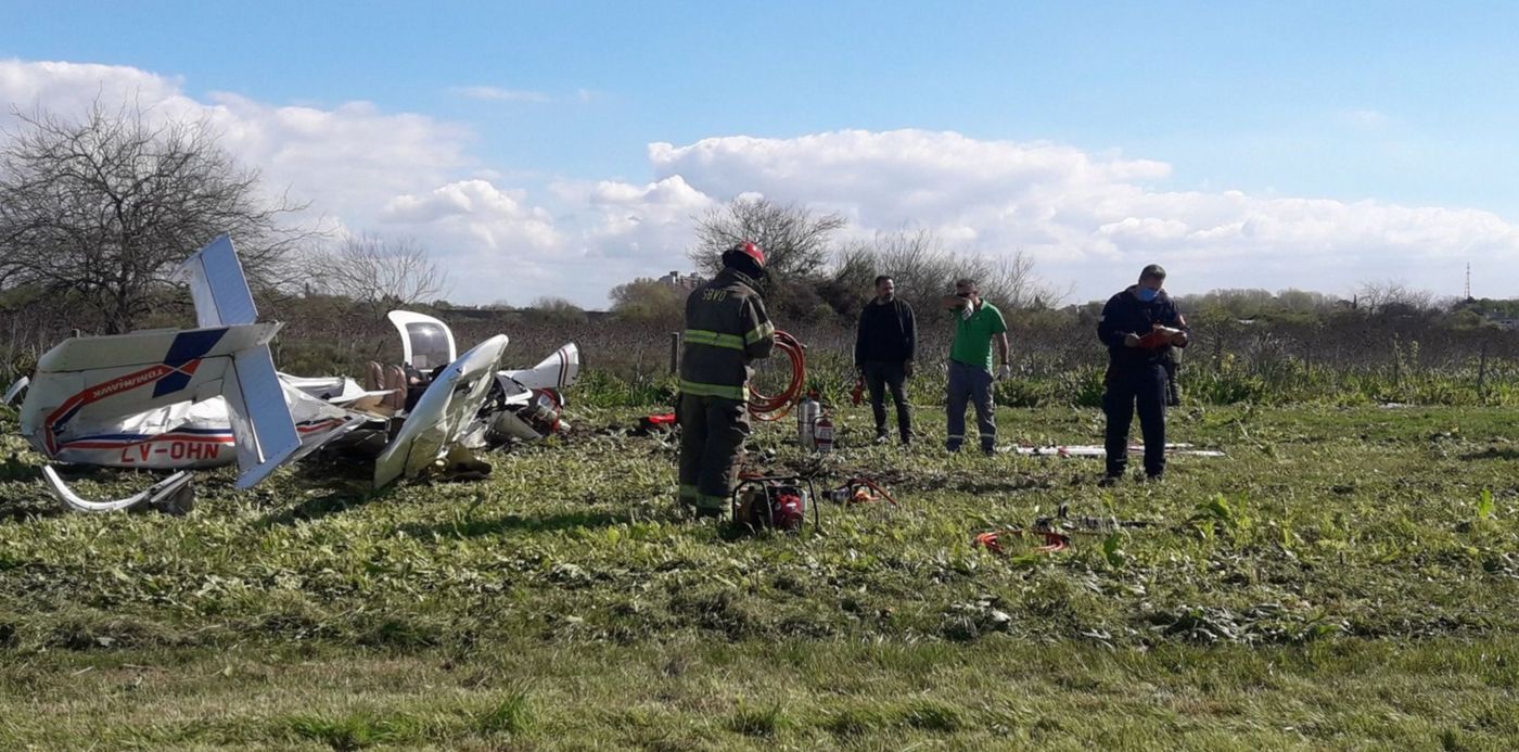 Avioneta caída en Berazategui