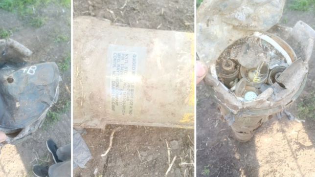 arreglaban una calle de los hornos y encontraron un misil militar