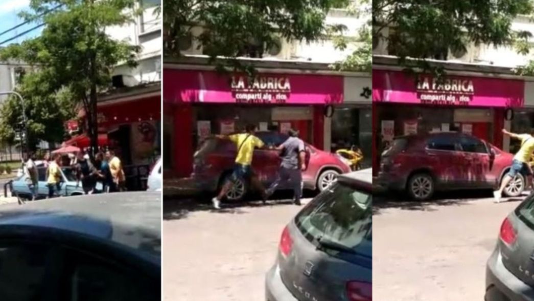 VIDEO: Arbolitos a las trompadas en pleno centro de La Plata