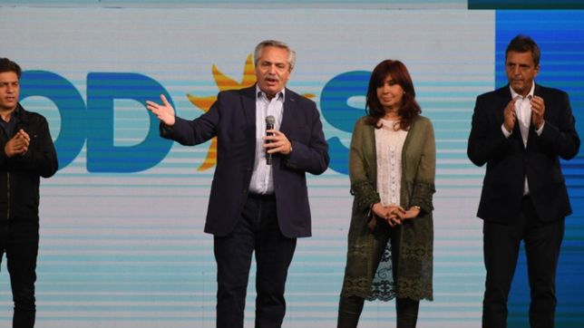 con alberto, cristina y massa, el oficialismo va por la primera foto de unidad