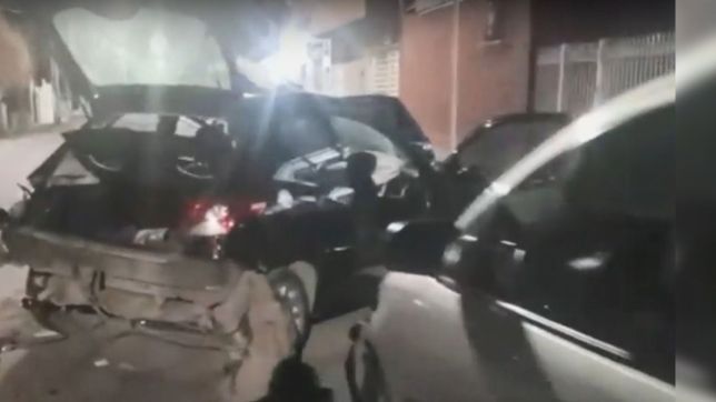 persecucion, triple choque y vuelco en la plata
