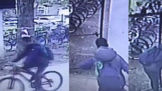 robo en la unlp: simulo que guardaba su bicicleta para robarse otra, pero quedo filmado